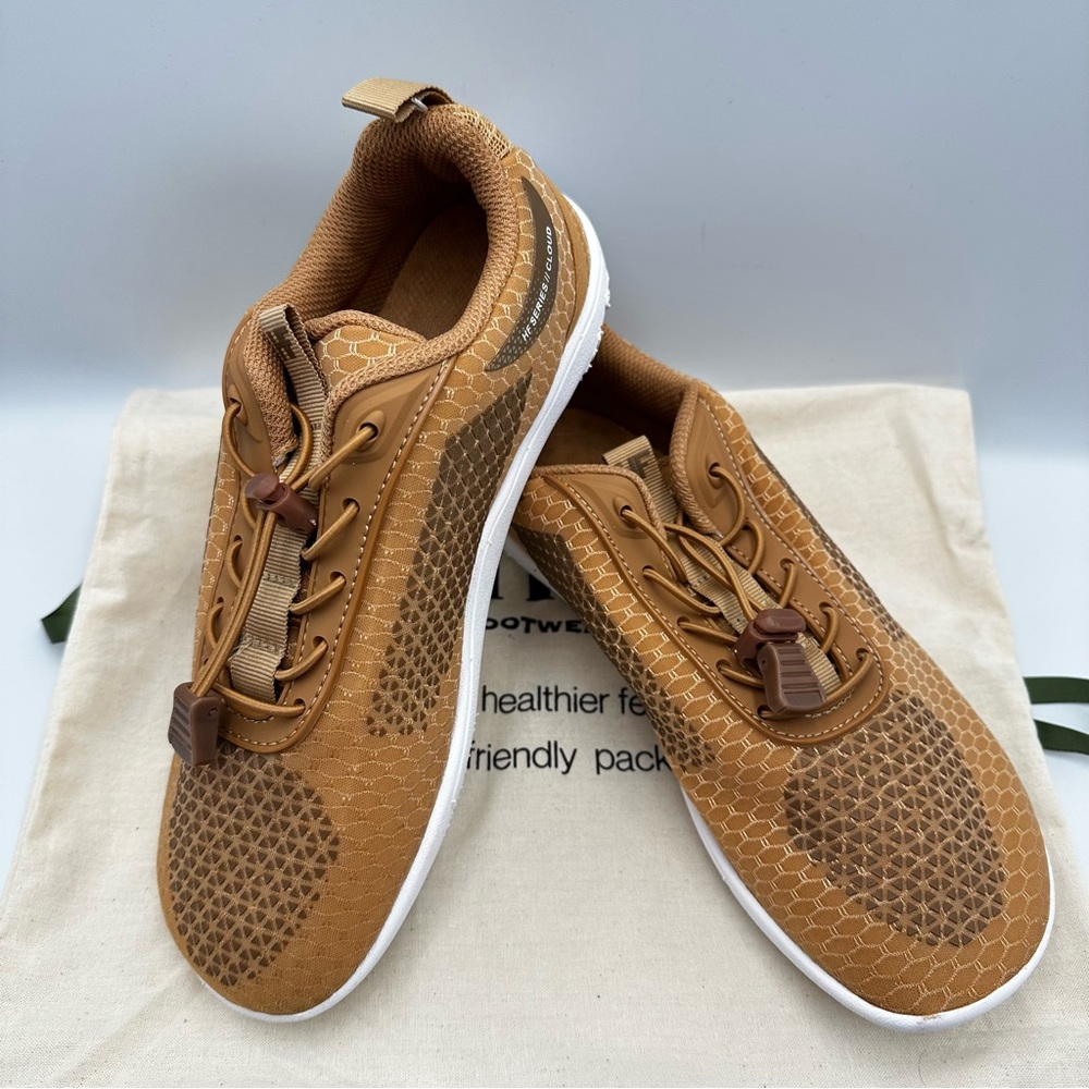 Hike Footwear HF Cloud Brown Gold Barefoot Sneaker Sz EU 37 M 5 W 7 Lightweight